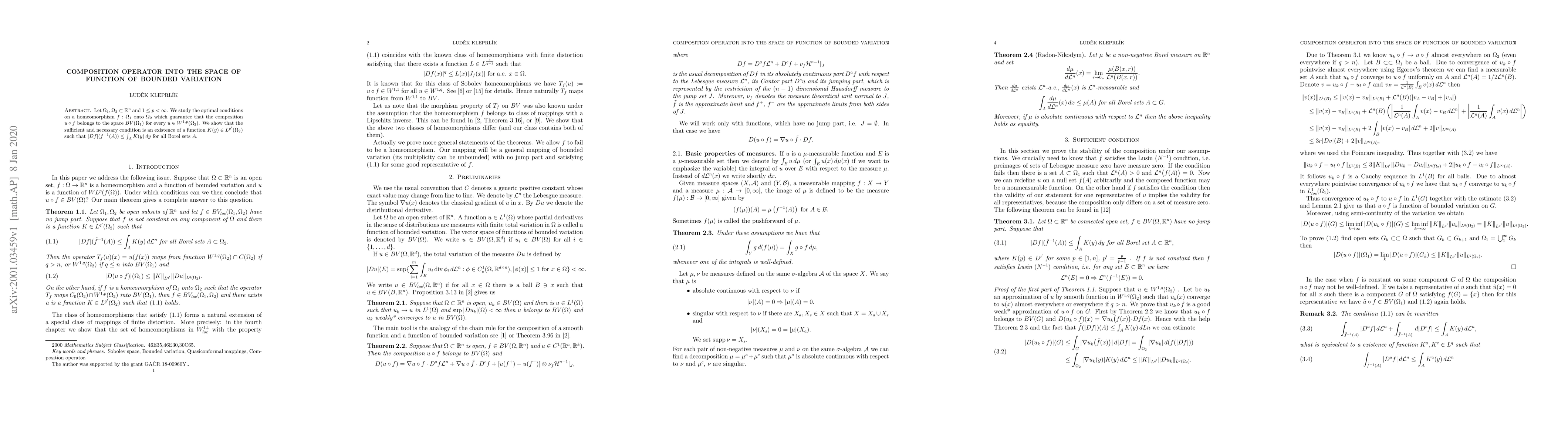 Thumbnail for Composition operator into the space of function of bounded variation