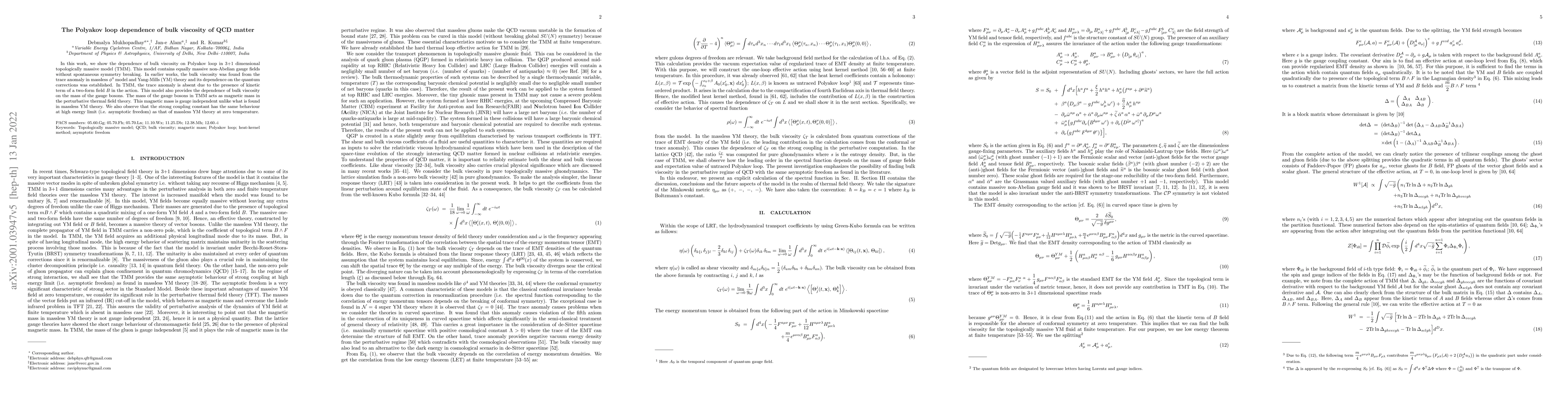 Thumbnail for The Polyakov loop dependence of bulk viscosity of QCD matter