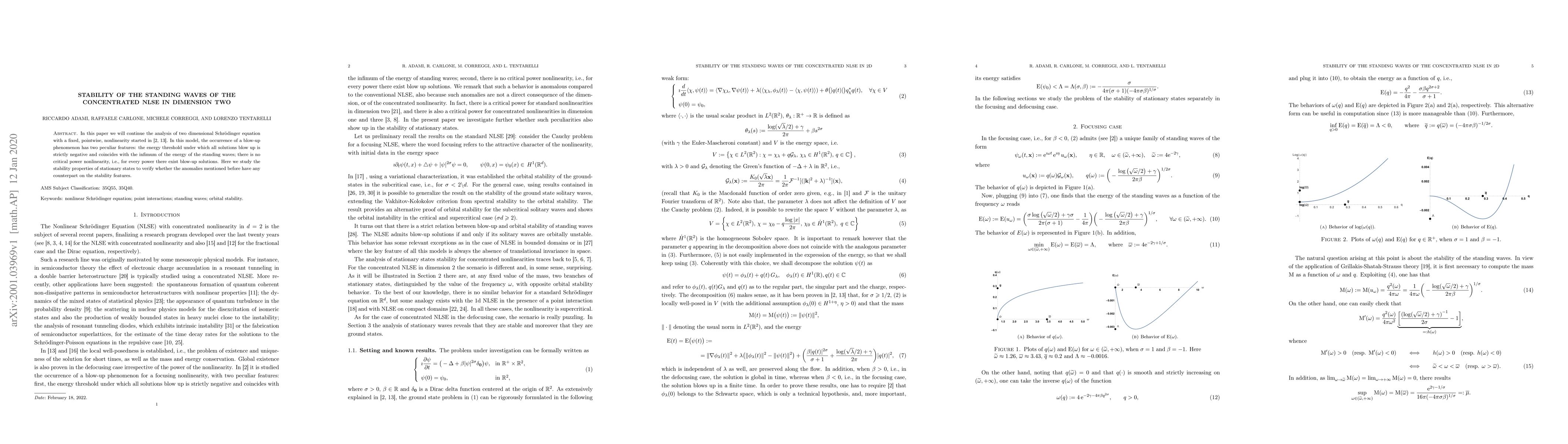 Thumbnail for Stability of the standing waves of the concentrated NLSE in dimension
  two