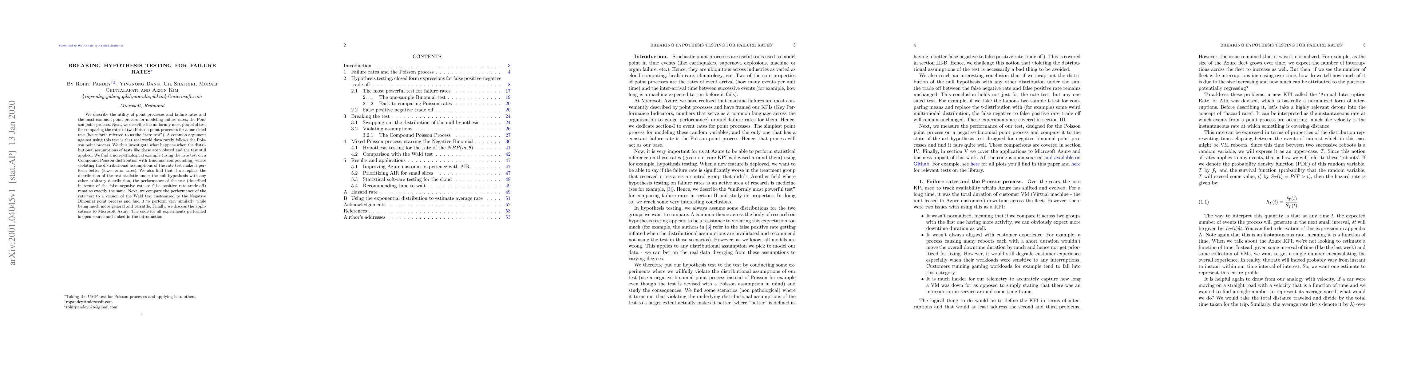 Thumbnail for Breaking hypothesis testing for failure rates