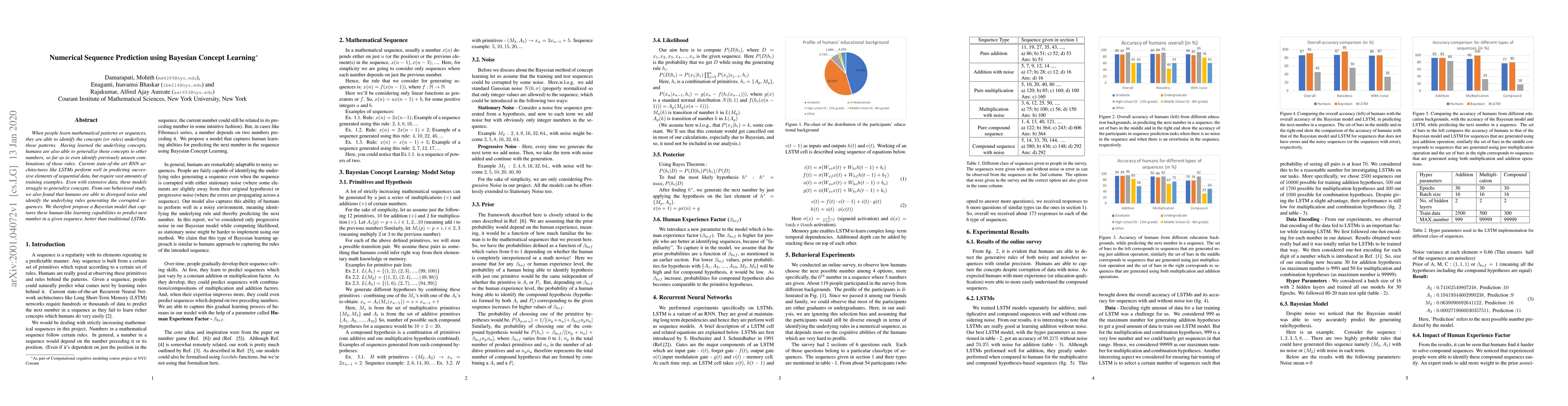 Thumbnail for Numerical Sequence Prediction using Bayesian Concept Learning