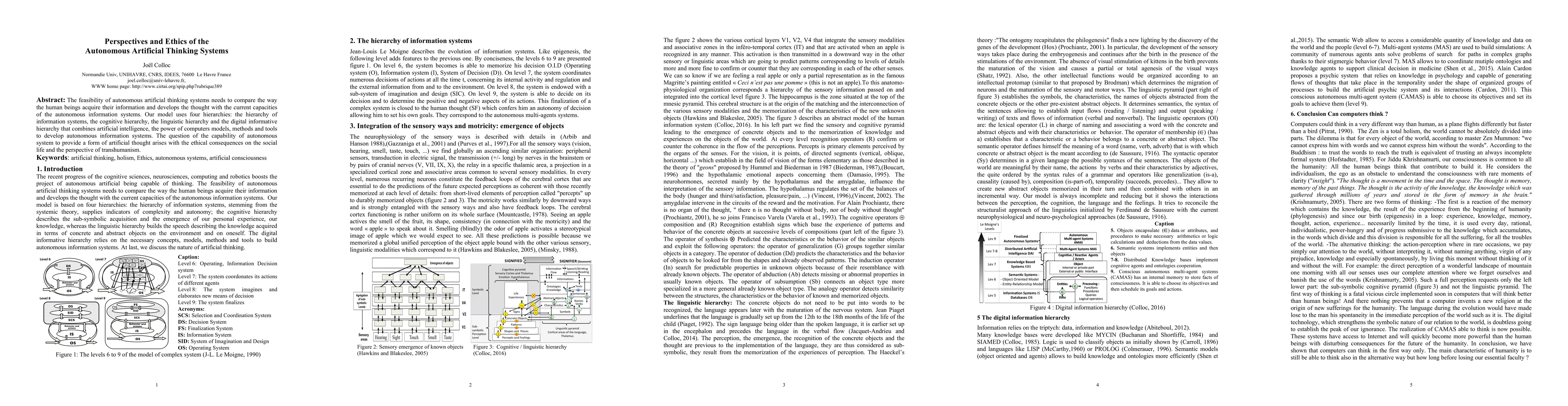 Thumbnail for Perspectives and Ethics of the Autonomous Artificial Thinking Systems