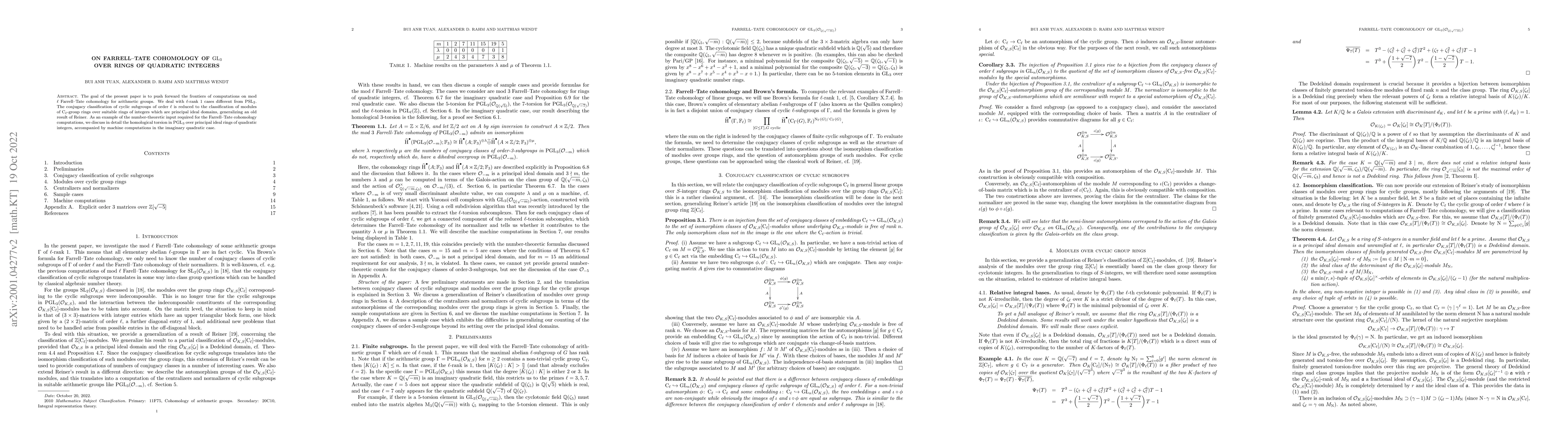 Thumbnail for On Farrell-Tate cohomology of GL(3) over rings of quadratic integers