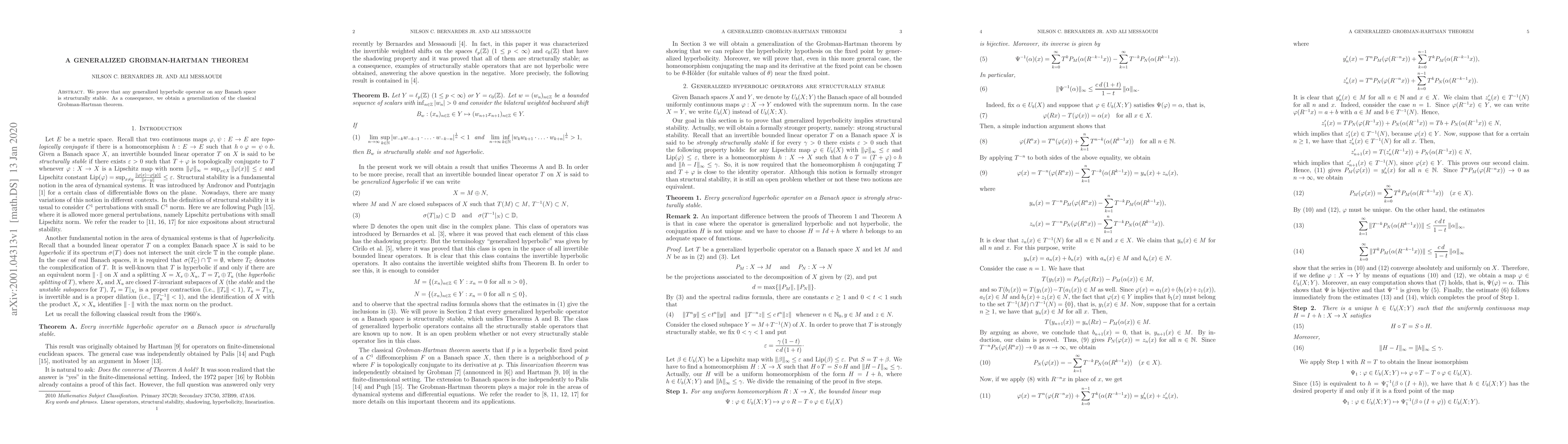 Thumbnail for A generalized Grobman-Hartman theorem
