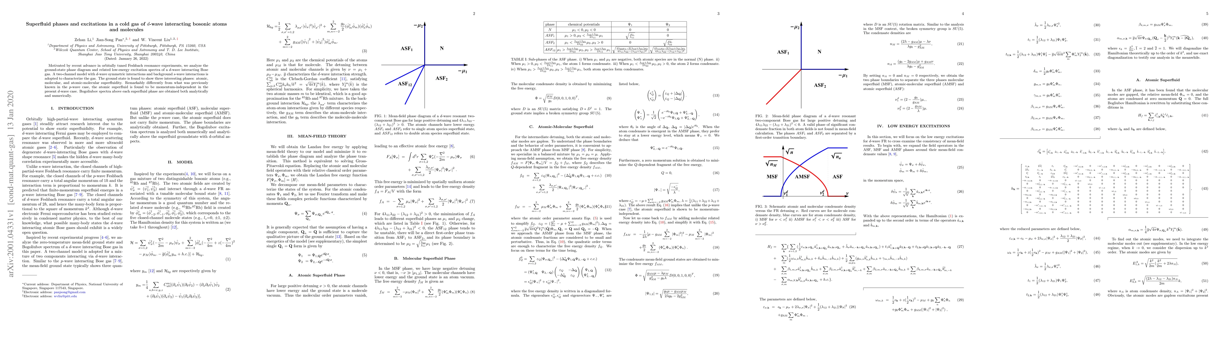 Thumbnail for Superfluid phases and excitations in a cold gas of d-wave interacting
  bosonic atoms and molecules