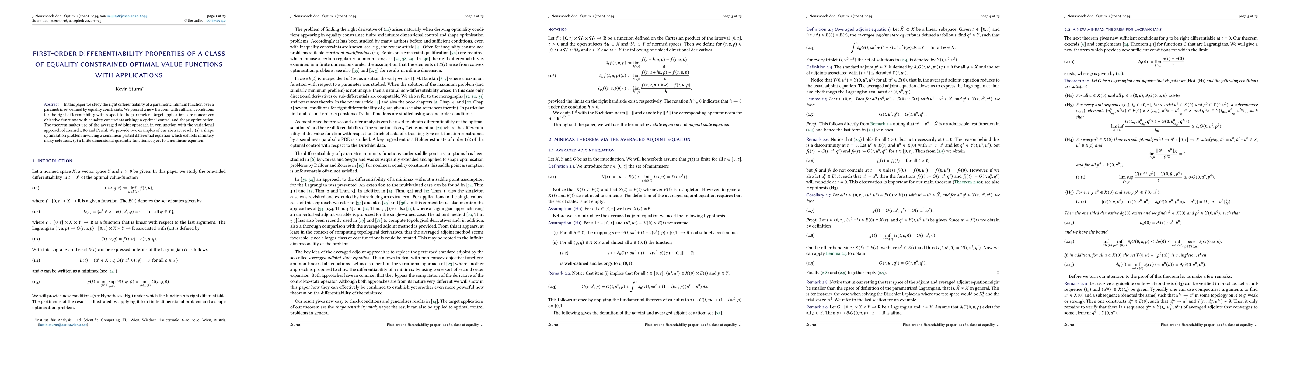 Thumbnail for First-order differentiability properties of a class of equality
  constrained optimal value functions with applications