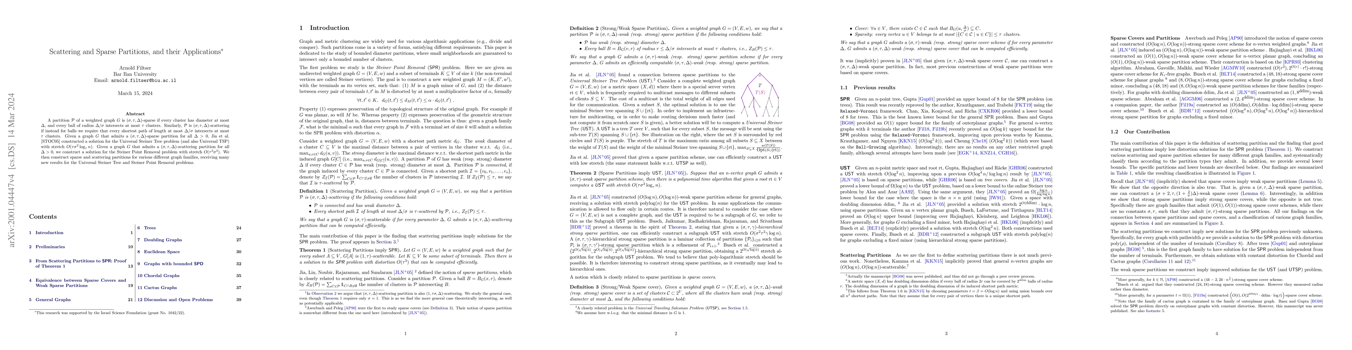 Thumbnail for Scattering and Sparse Partitions, and their Applications