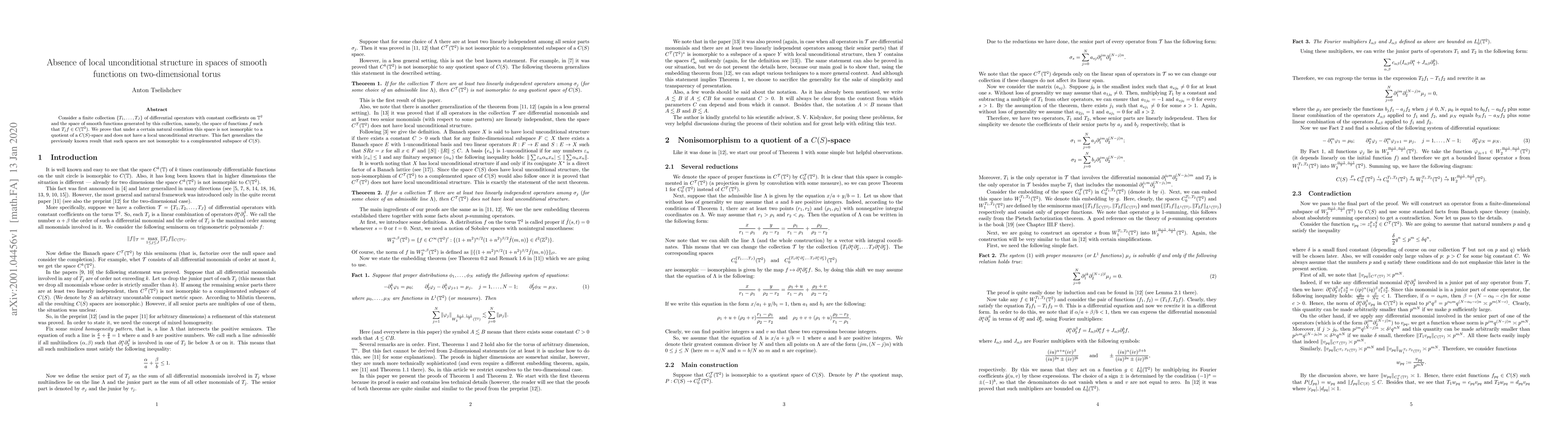 Thumbnail for Absence of local unconditional structure in spaces of smooth functions
  on two-dimensional torus