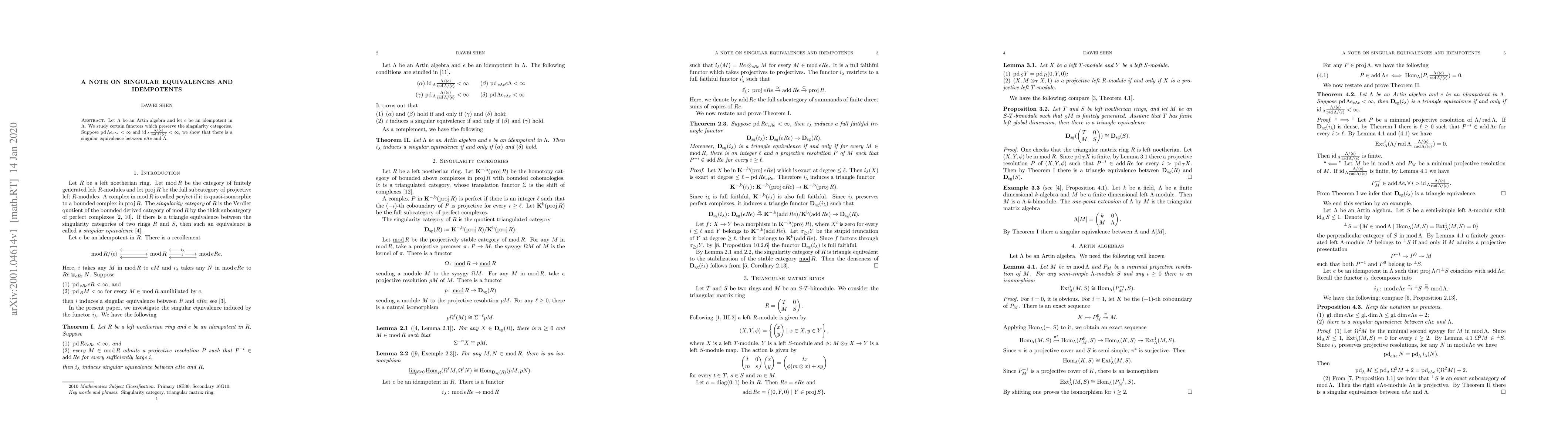 Thumbnail for A note on singular equivalences and idempotents