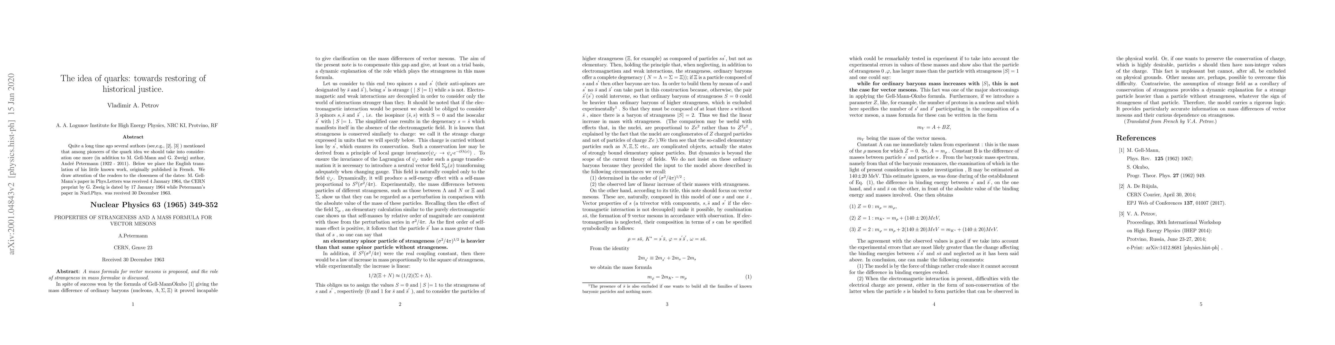 Thumbnail for The idea of quarks: towards restoring of historical justice