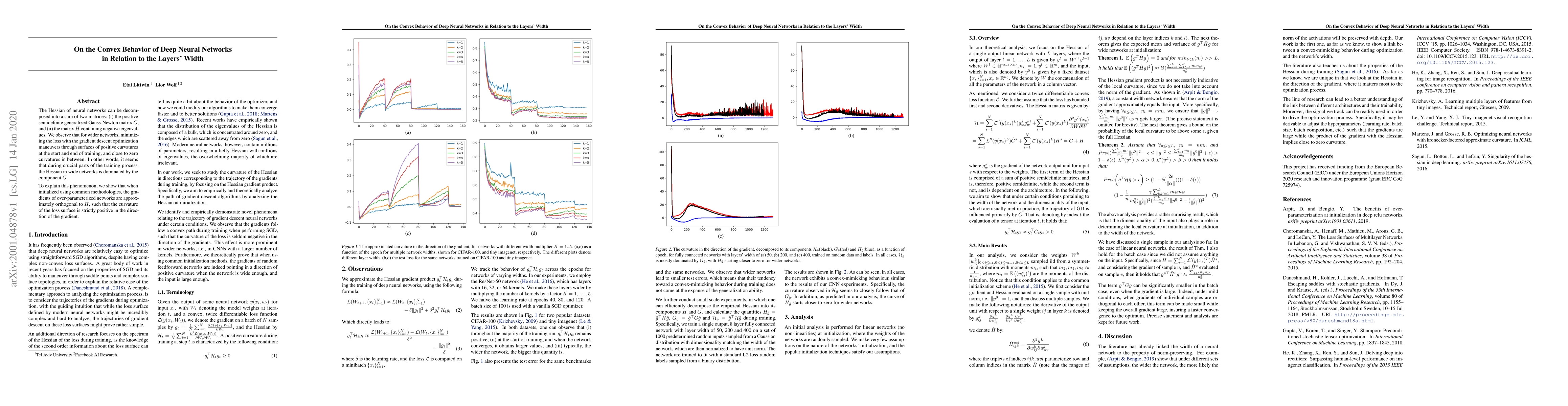 Thumbnail for On the Convex Behavior of Deep Neural Networks in Relation to the
  Layers' Width