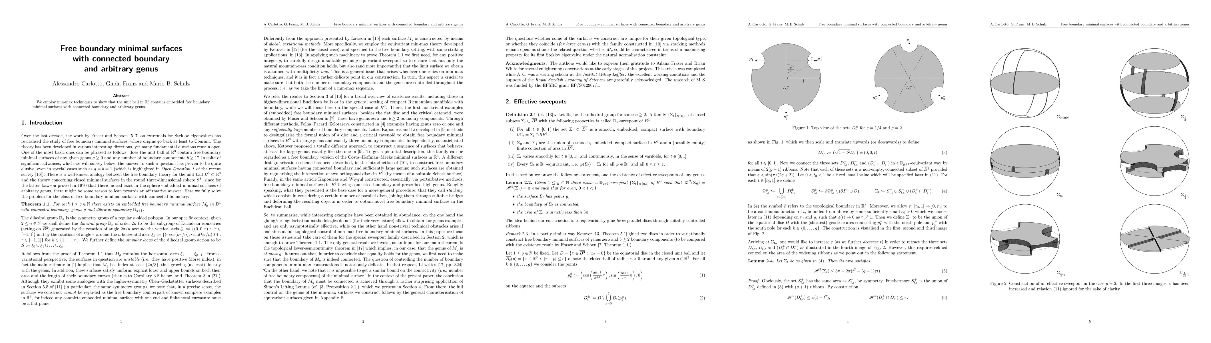 Thumbnail for Free boundary minimal surfaces with connected boundary and arbitrary
  genus