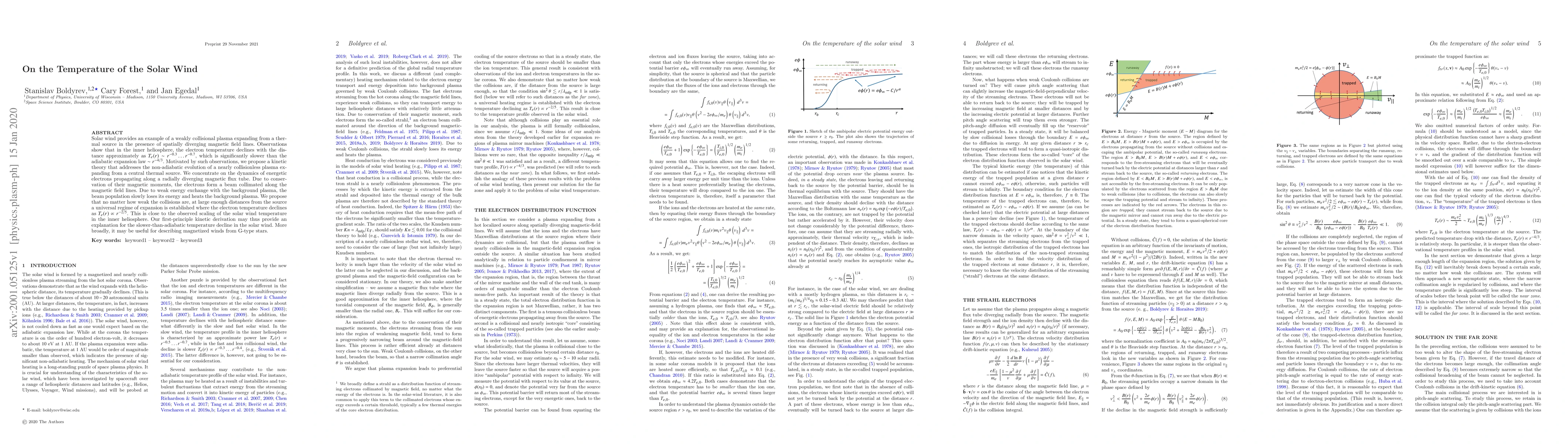 Thumbnail for On the temperature of the solar wind