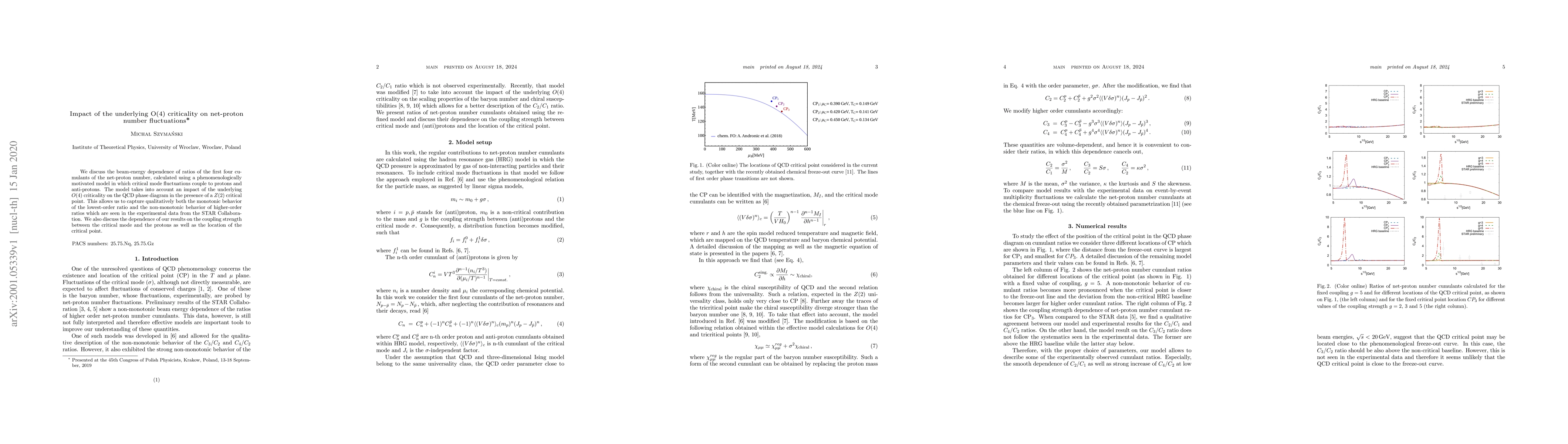 Thumbnail for Impact of the underlying O(4) criticality on net-proton number
  fluctuations