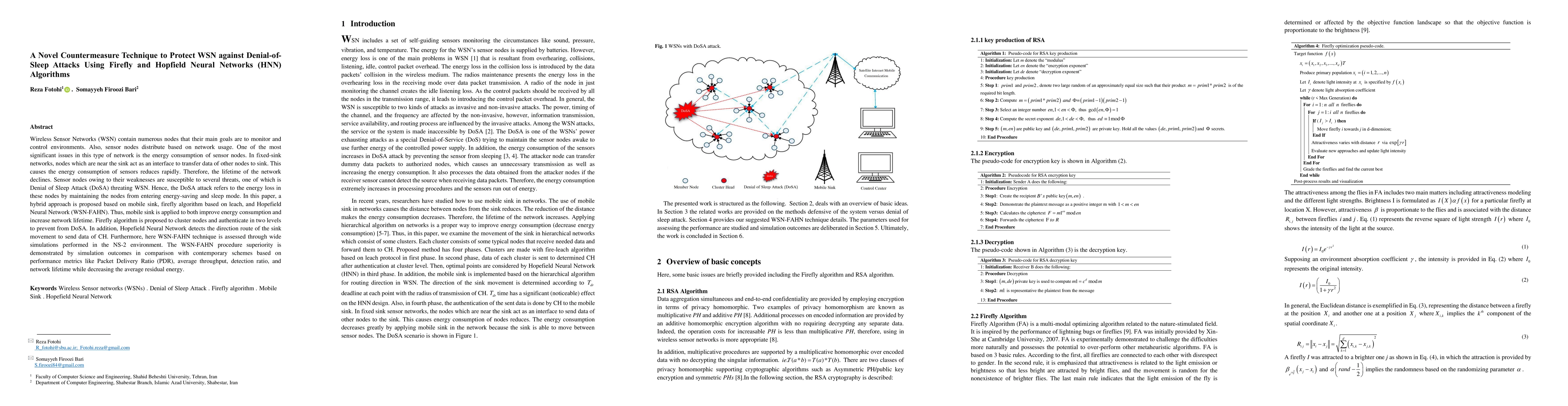 Thumbnail for A novel countermeasure technique to protect WSN against denial-of-sleep
  attacks using firefly and Hopfield neural network (HNN) algorithms