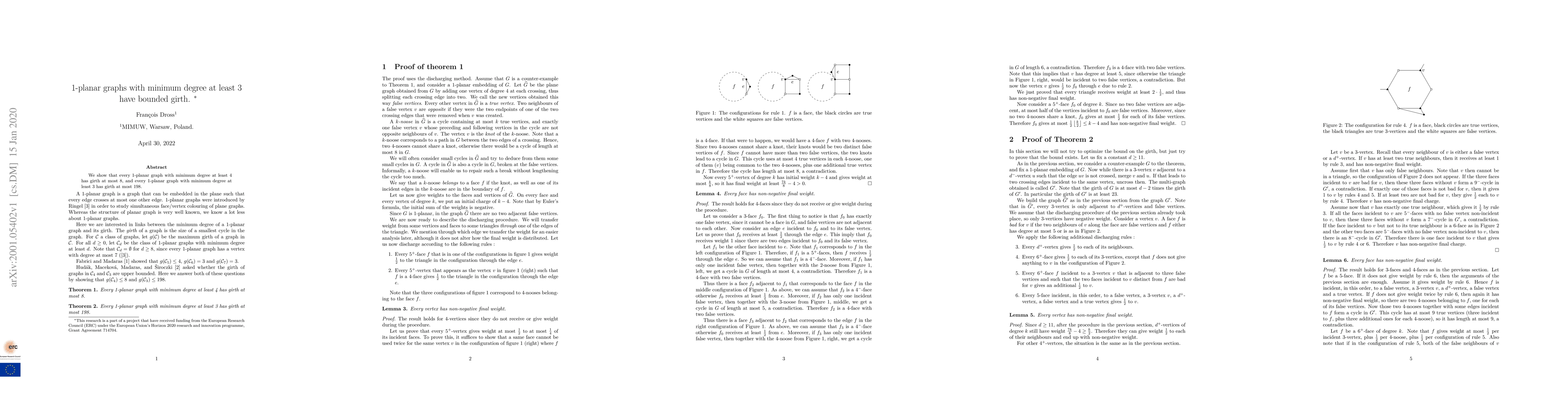 Thumbnail for 1-planar graphs with minimum degree at least 3 have bounded girth