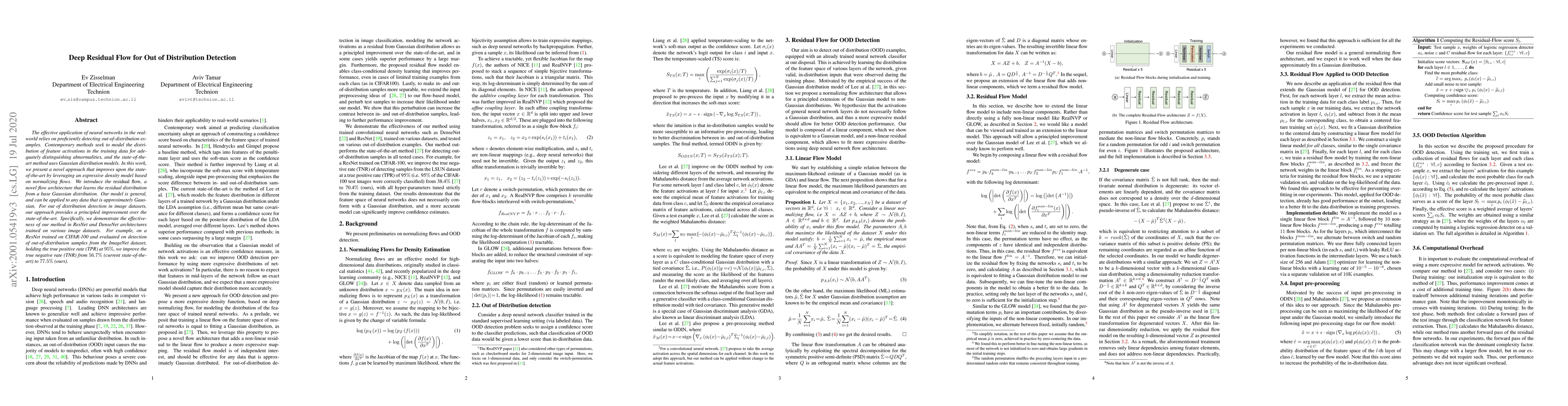 Thumbnail for Deep Residual Flow for Out of Distribution Detection