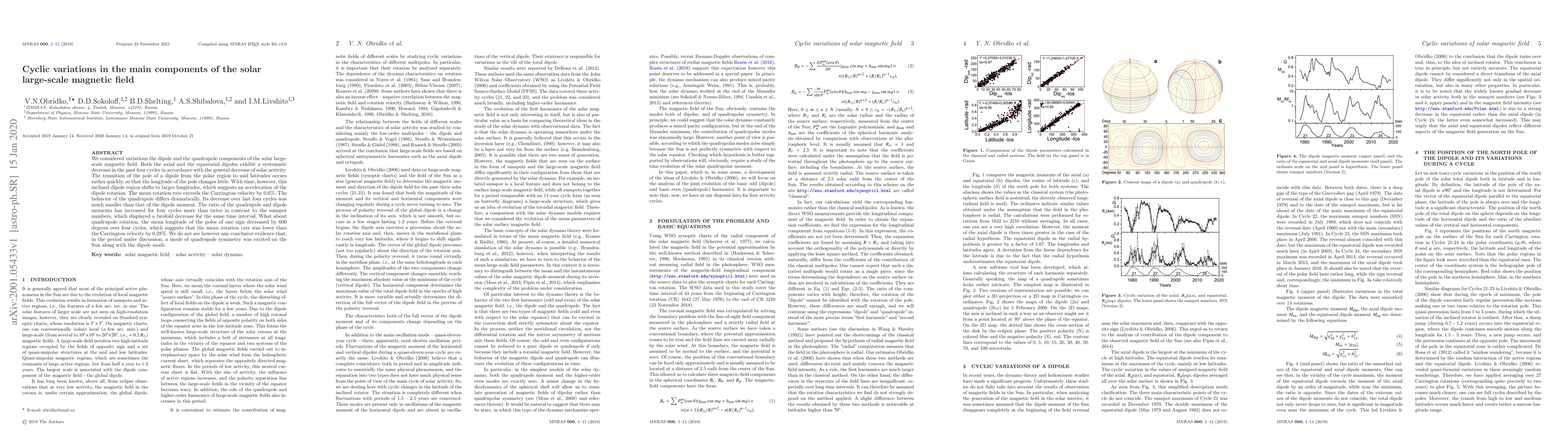 Thumbnail for Cyclic variations in the main components of the solar large-scale
  magnetic field
