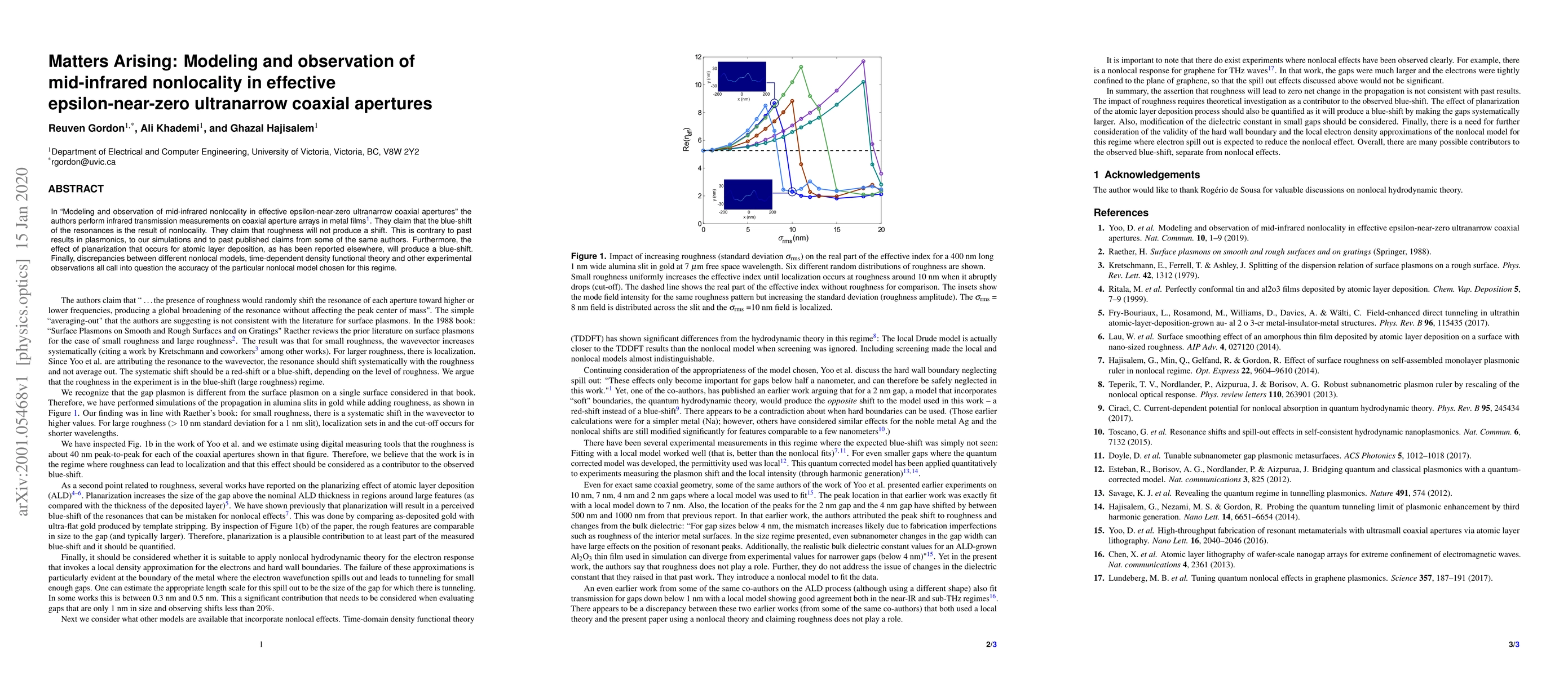 Thumbnail for Matters Arising: Modeling and observation of mid-infrared nonlocality in
  effective epsilon-near-zero ultranarrow coaxial apertures