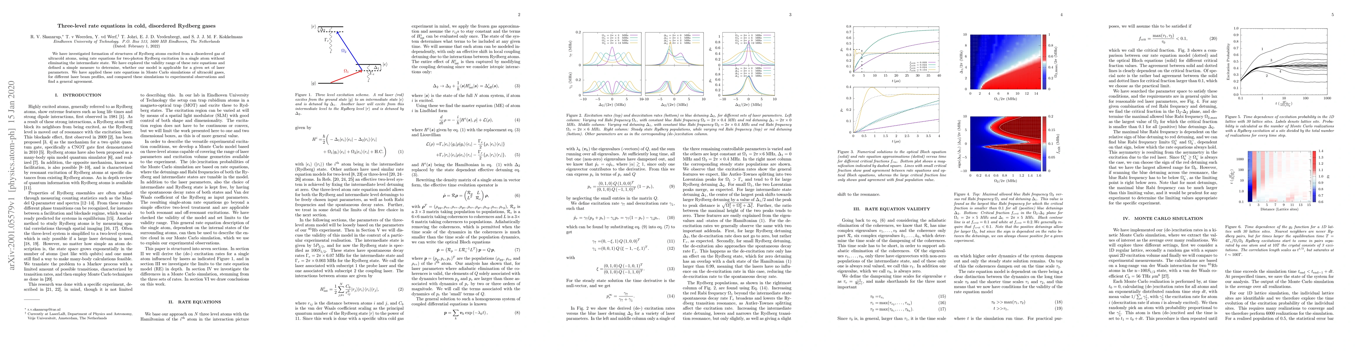 Thumbnail for Three-level rate equations in cold, disordered Rydberg gases