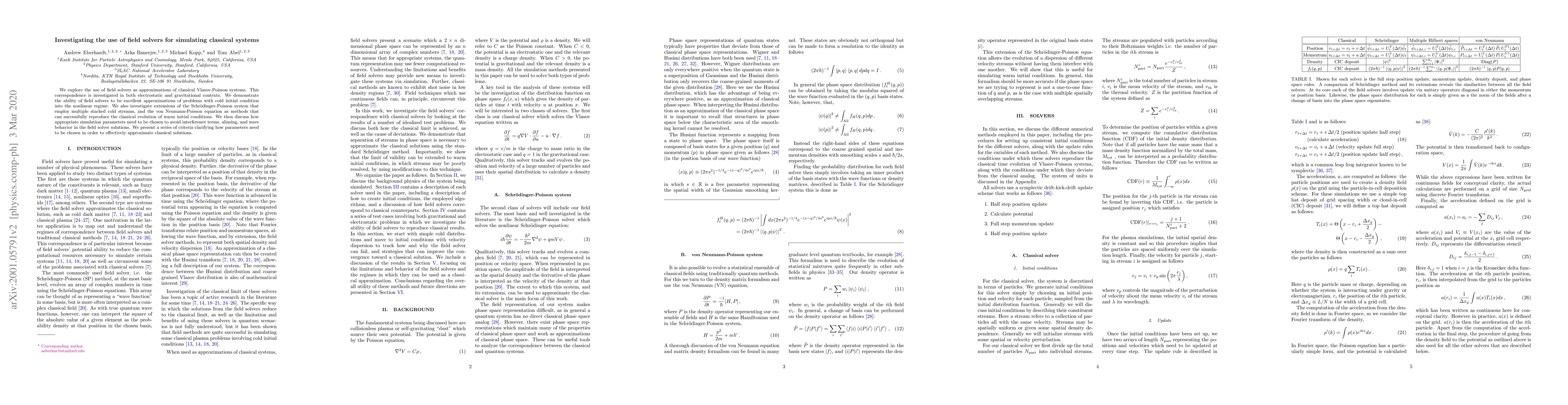 Thumbnail for Investigating the use of field solvers for simulating classical systems