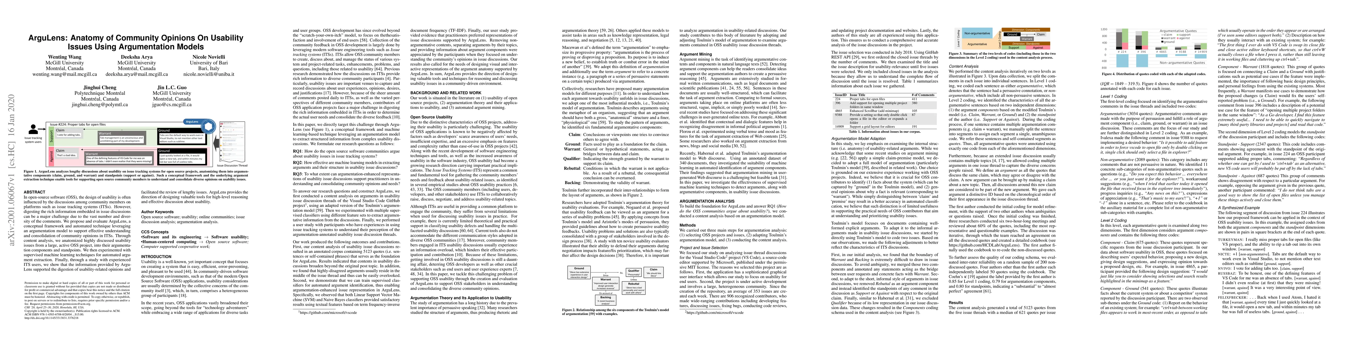 Thumbnail for ArguLens: Anatomy of Community Opinions On Usability Issues Using
  Argumentation Models