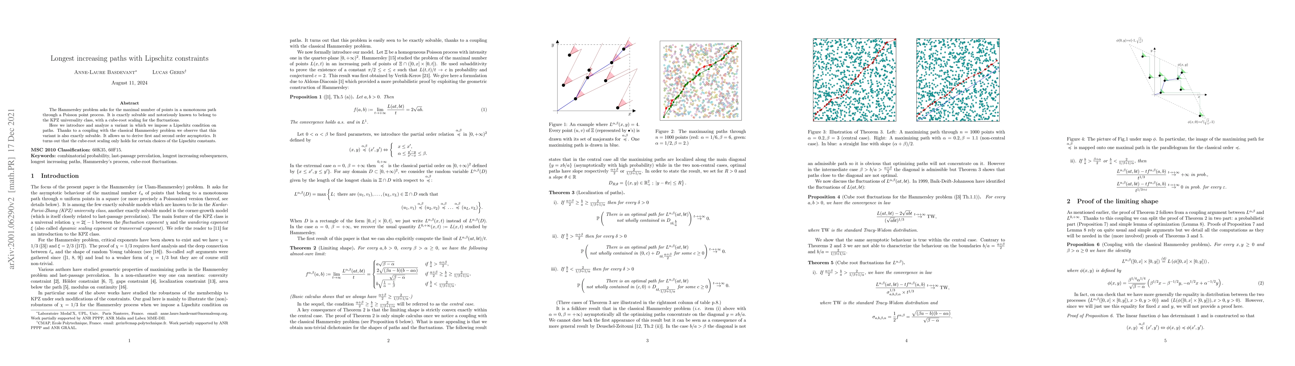 Thumbnail for Longest increasing paths with Lipschitz constraints