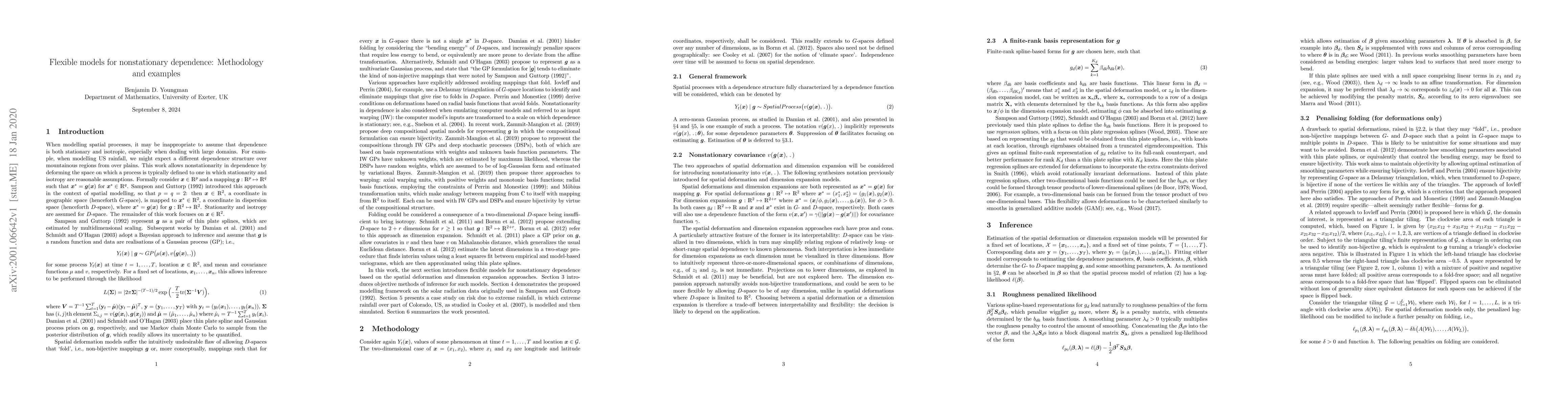 Thumbnail for Flexible models for nonstationary dependence: Methodology and examples