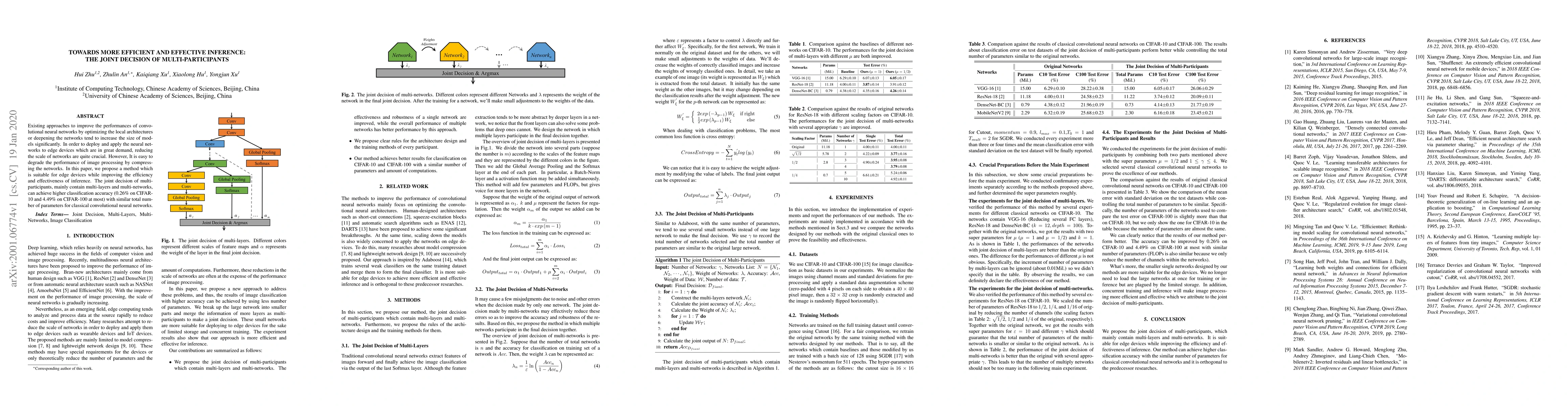 Thumbnail for Towards More Efficient and Effective Inference: The Joint Decision of
  Multi-Participants