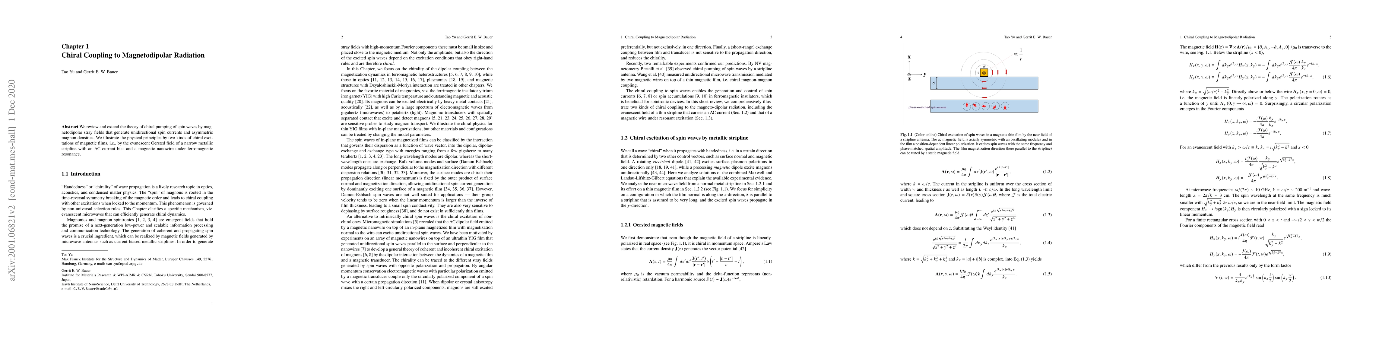 Thumbnail for Chiral Coupling to Magnetodipolar Radiation