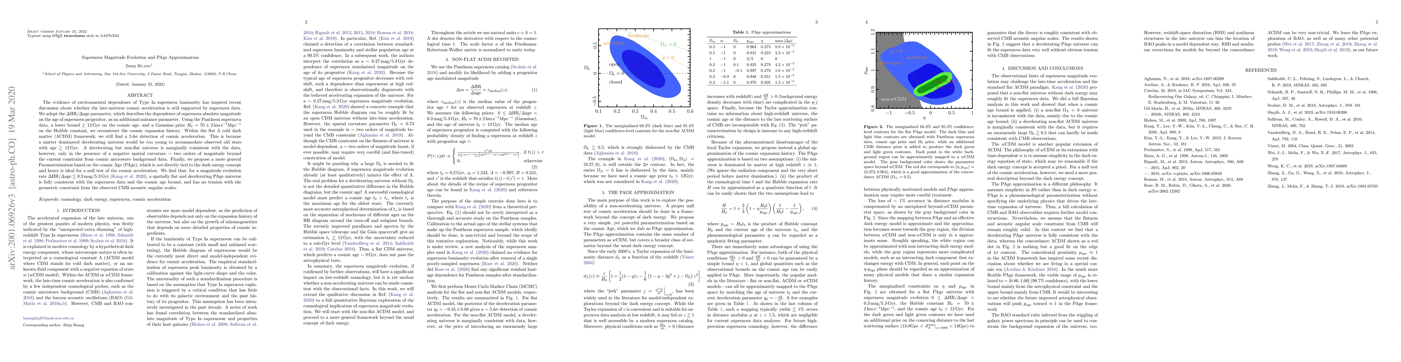 Thumbnail for Supernova Magnitude Evolution and PAge Approximation