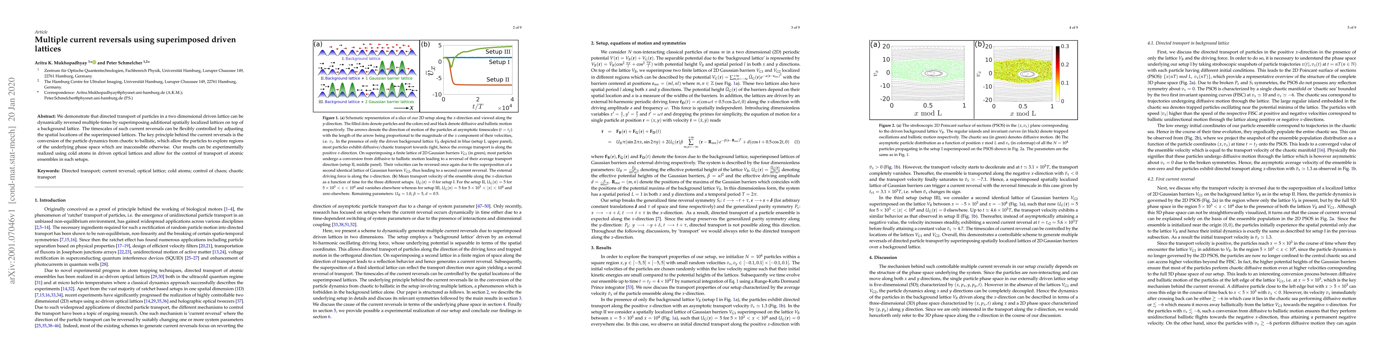 Thumbnail for Multiple current reversals using superimposed driven lattices