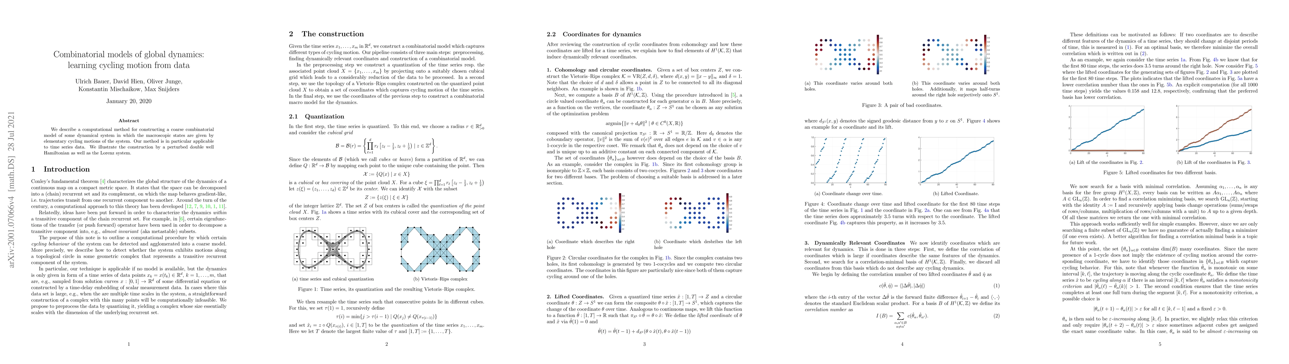 Thumbnail for Combinatorial models of global dynamics: learning cycling motion from
  data