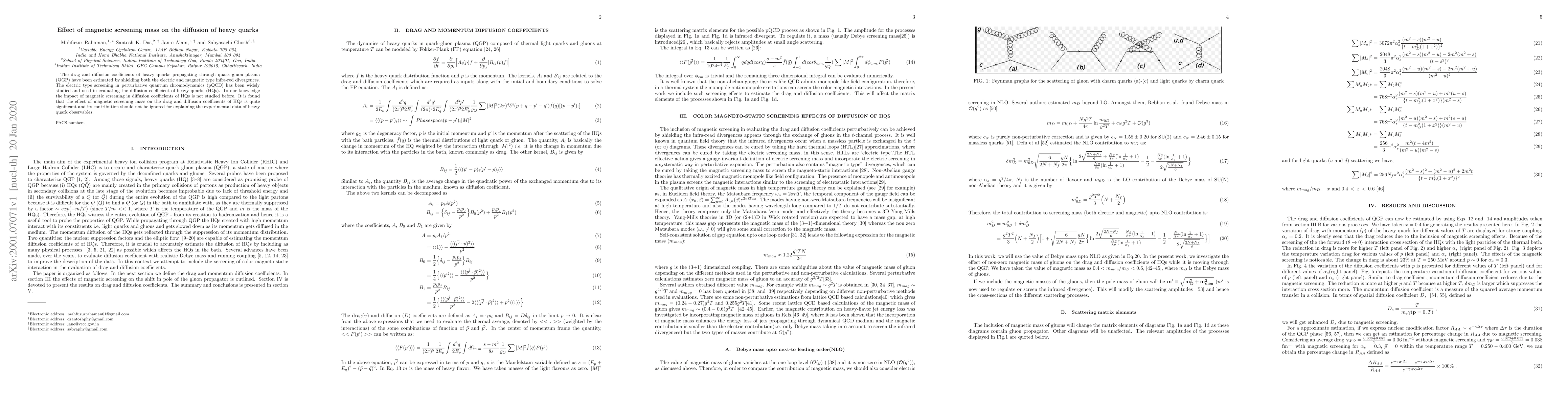 Thumbnail for Effect of magnetic screening mass on the diffusion of heavy quarks
