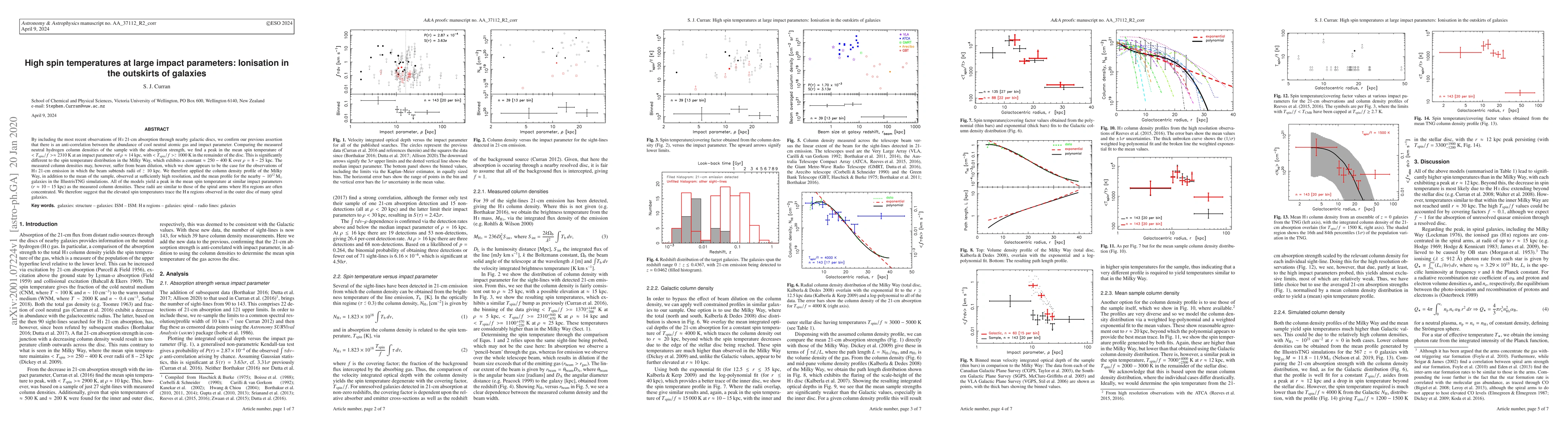 Thumbnail for High spin temperatures at large impact parameters: Ionisation in the
  outskirts of galaxies