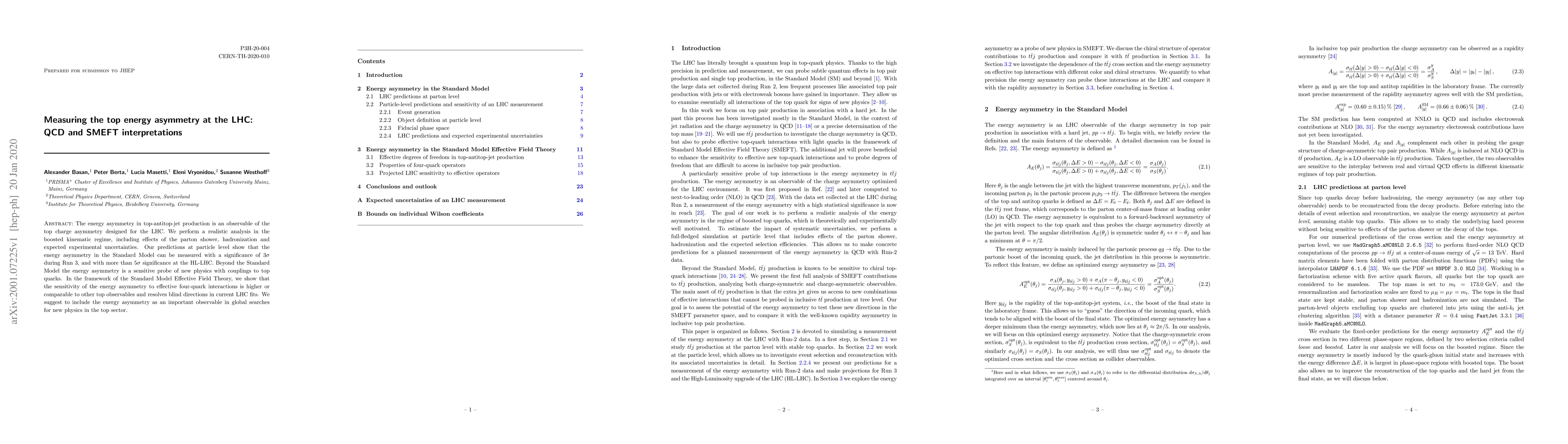 Thumbnail for Measuring the top energy asymmetry at the LHC: QCD and SMEFT
  interpretations