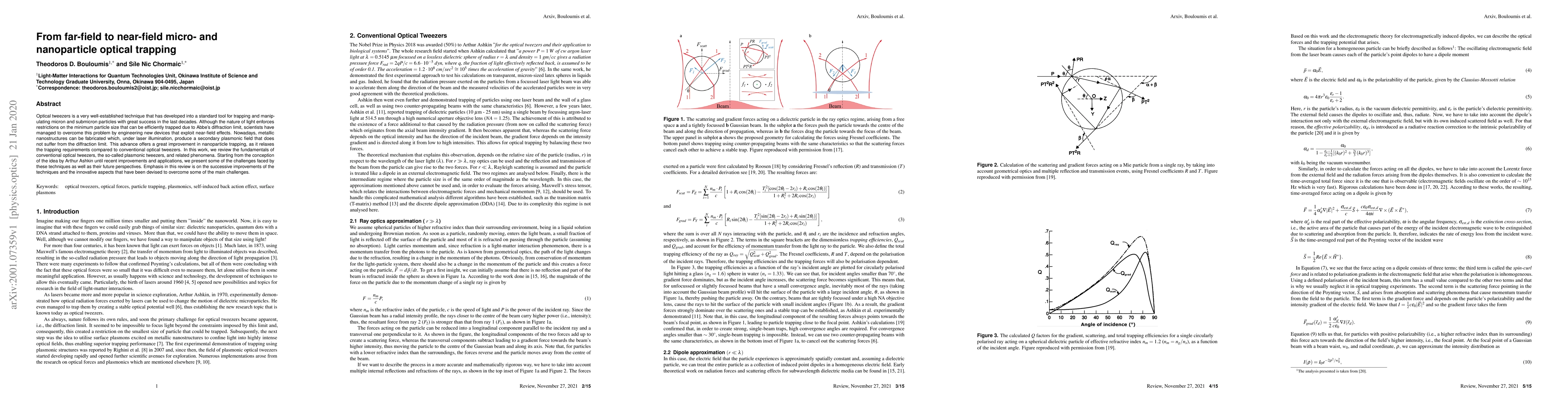 Thumbnail for From far-field to near-field micro- and nanoparticle optical trapping