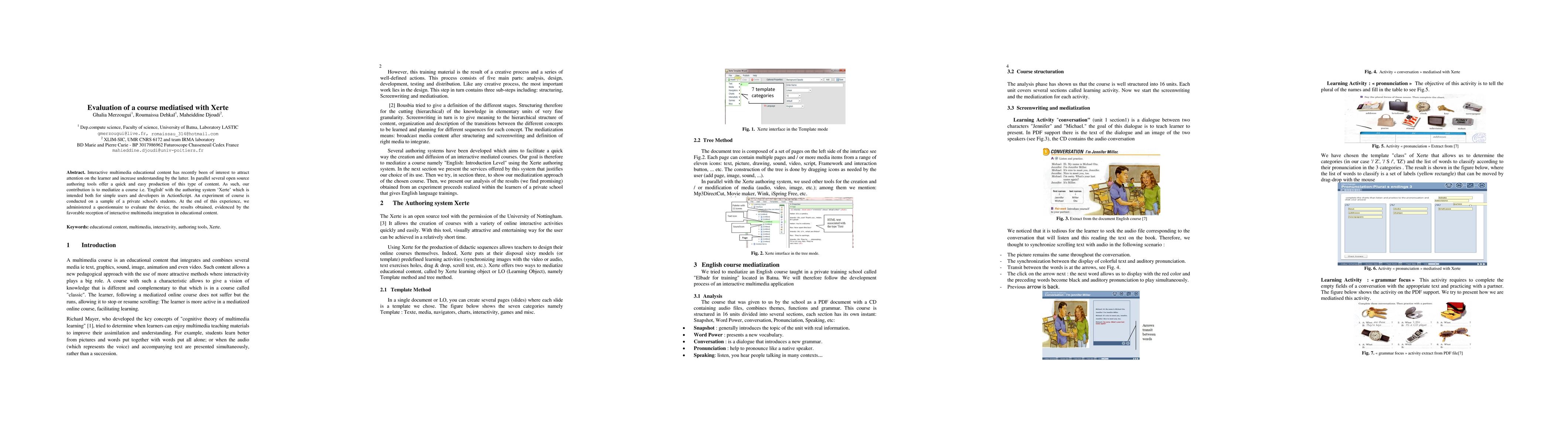 Thumbnail for Evaluation of a course mediatised with Xerte