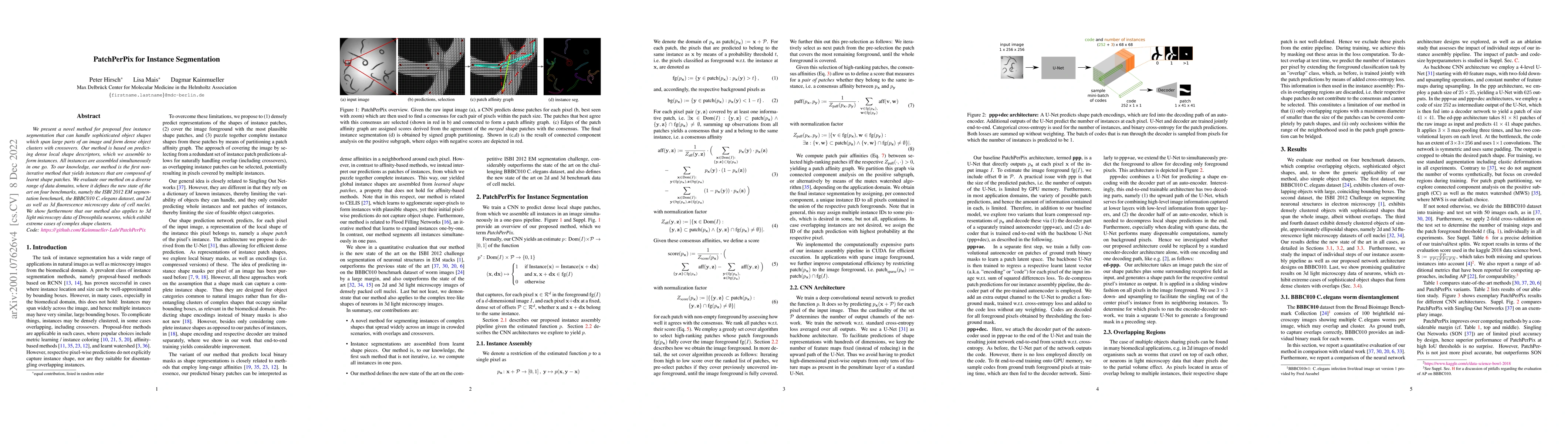 Thumbnail for PatchPerPix for Instance Segmentation