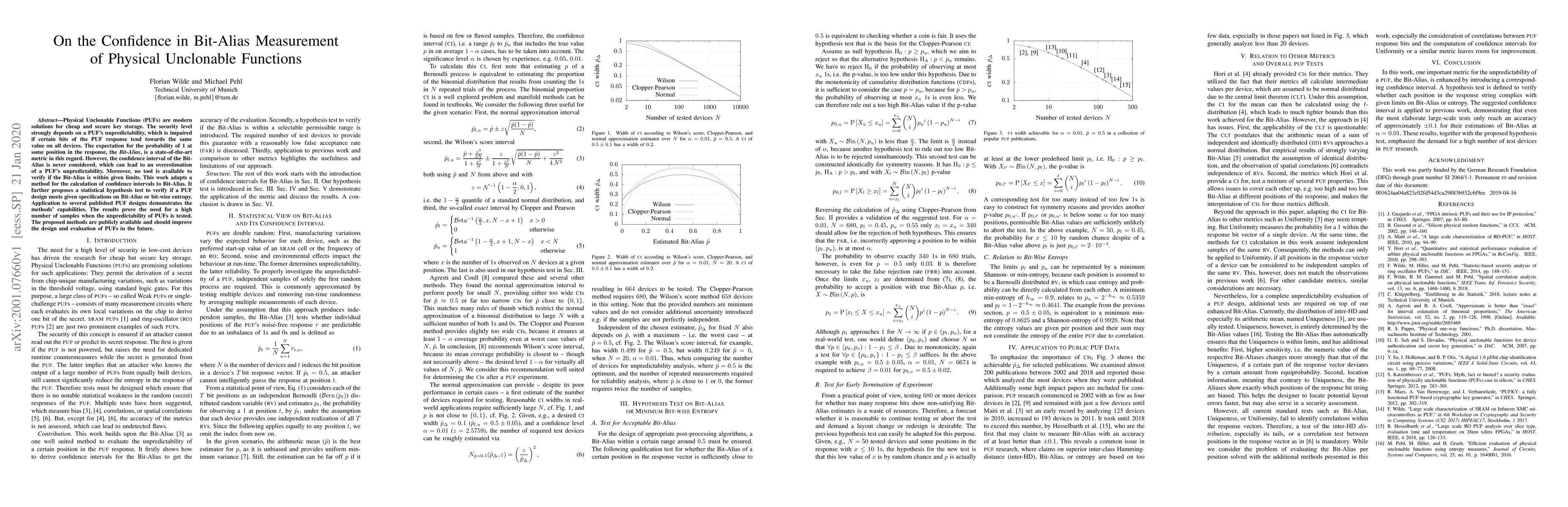 Thumbnail for On the Confidence in Bit-Alias Measurement of Physical Unclonable
  Functions