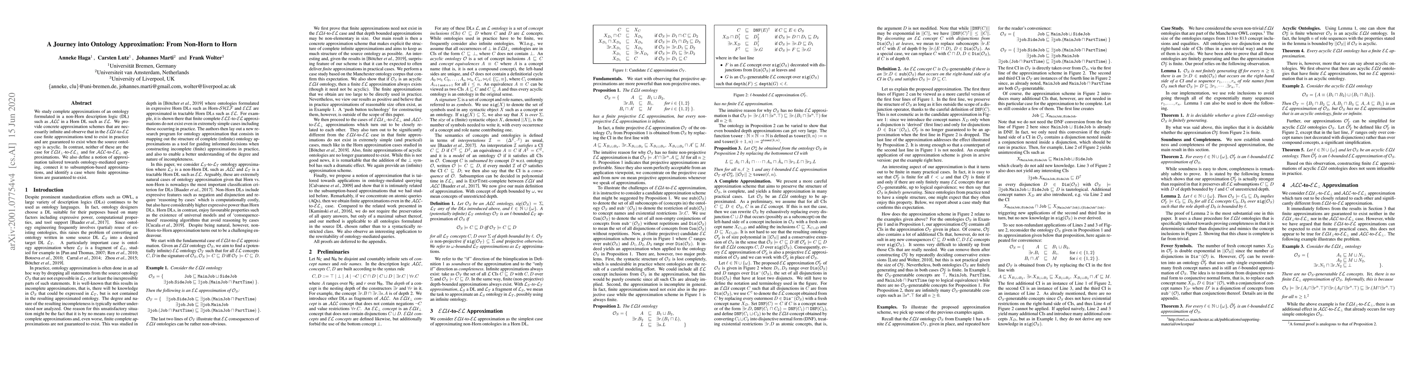 Thumbnail for A Journey into Ontology Approximation: From Non-Horn to Horn