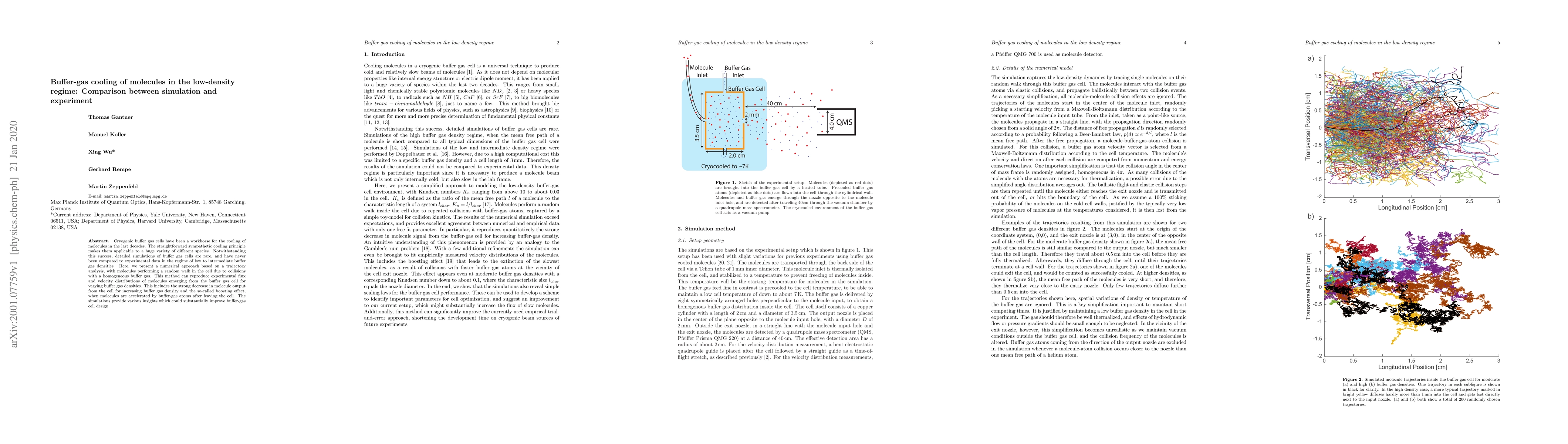 Thumbnail for Buffer-gas cooling of molecules in the low-density regime: Comparison
  between simulation and experiment