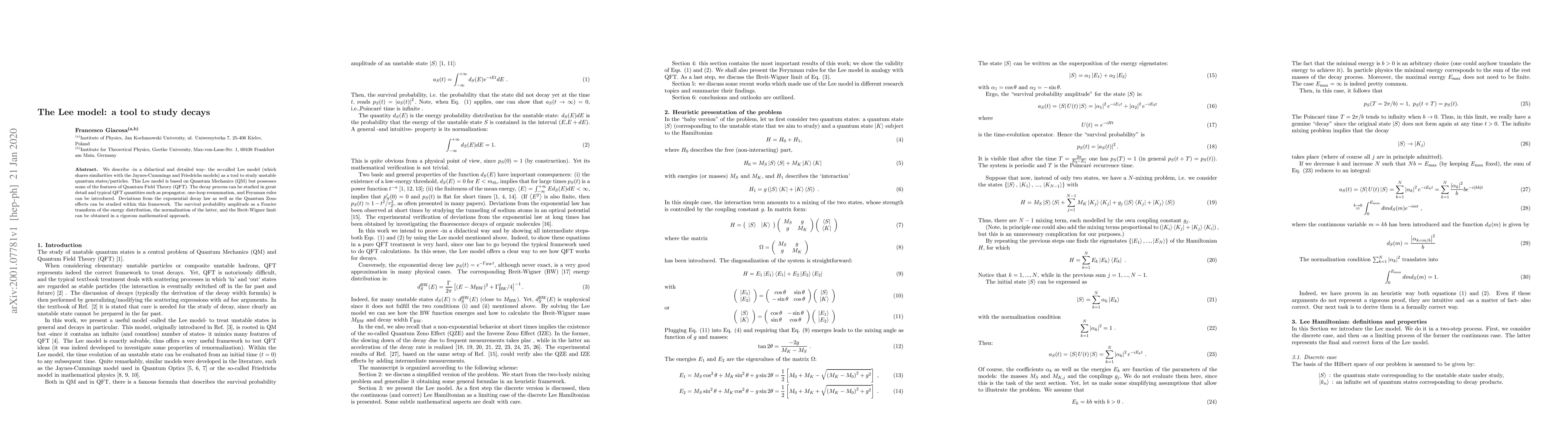 Thumbnail for The Lee model: a tool to study decays