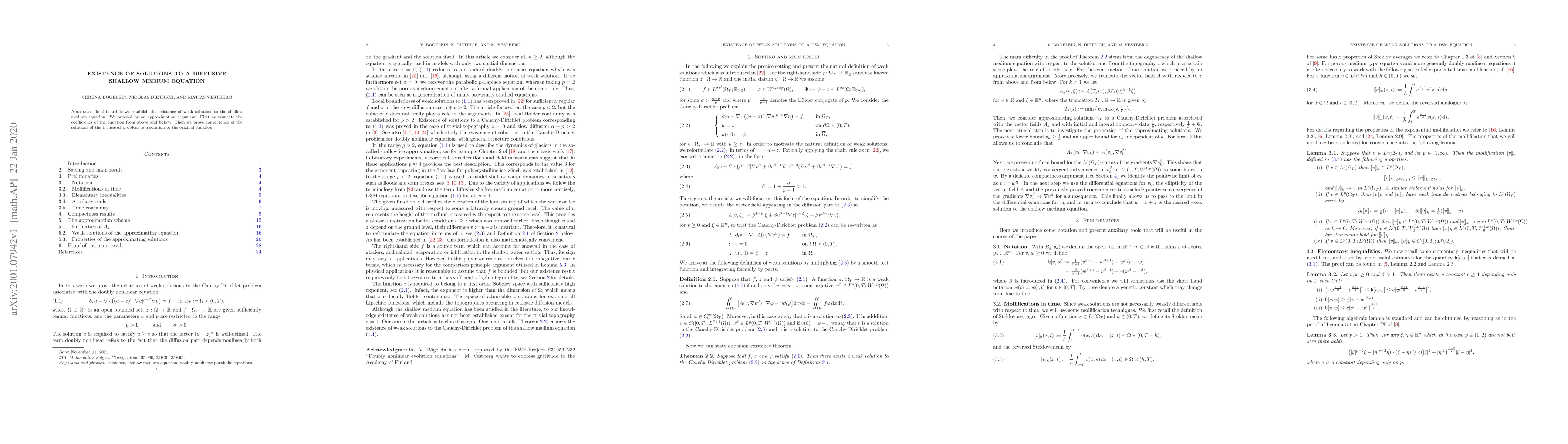 Thumbnail for Existence of Solutions to a Diffusive Shallow Medium Equation