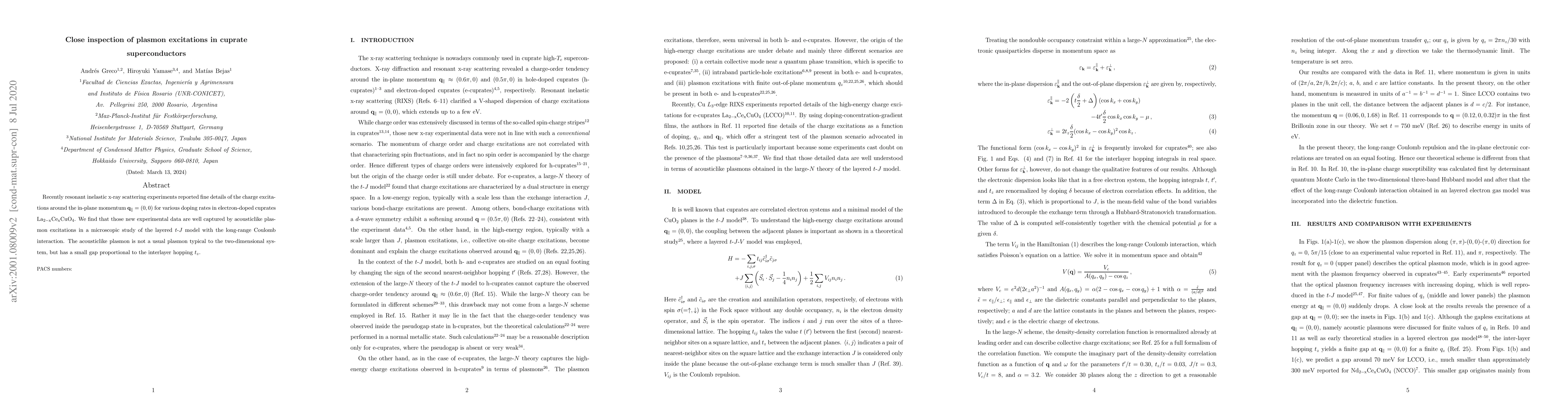 Thumbnail for Close inspection of plasmon excitations in cuprate superconductors