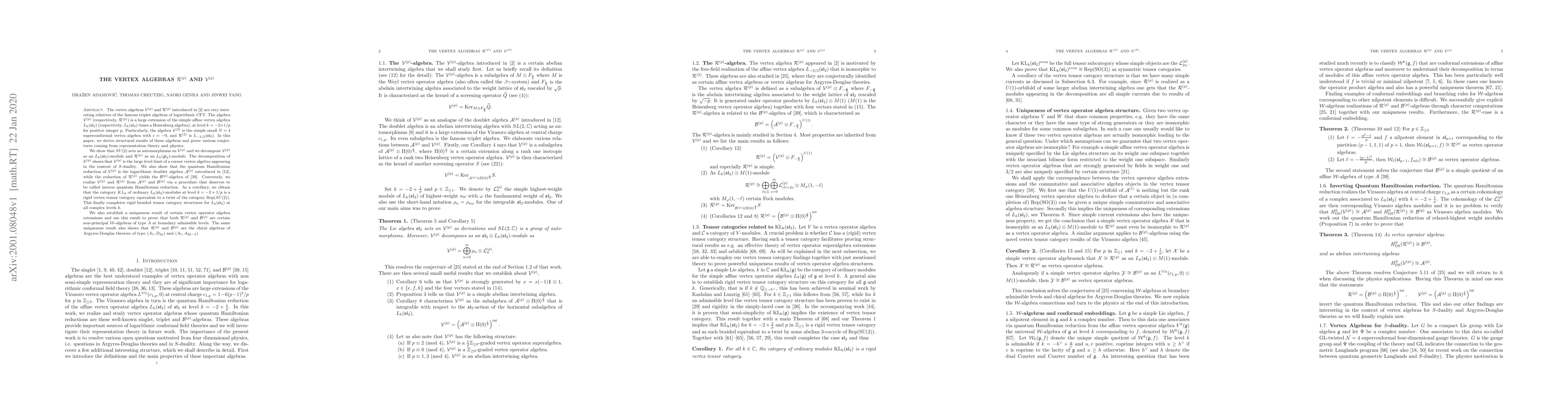 Thumbnail for The vertex algebras $\mathcal R^{(p)}$ and $\mathcal V^{(p)}$