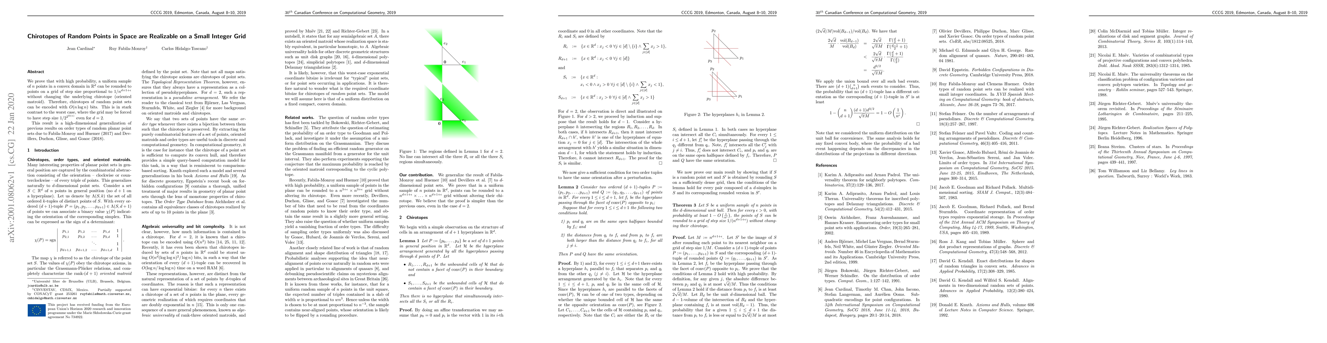 Thumbnail for Chirotopes of Random Points in Space are Realizable on a Small Integer
  Grid