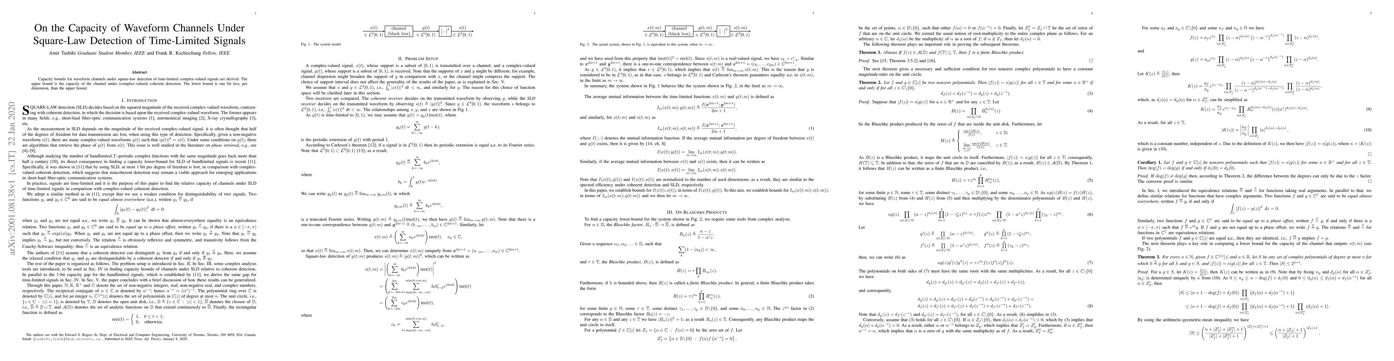 Thumbnail for On the Capacity of Waveform Channels Under Square-Law Detection of
  Time-Limited Signals