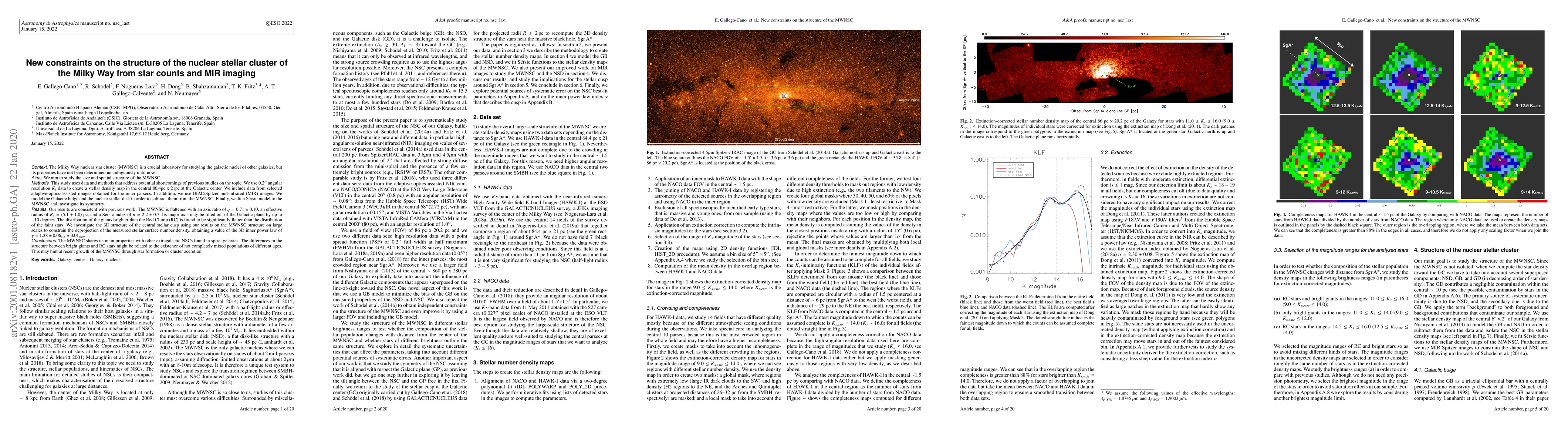 Thumbnail for New constraints on the structure of the nuclear stellar cluster of the
  Milky Way from star counts and MIR imaging
