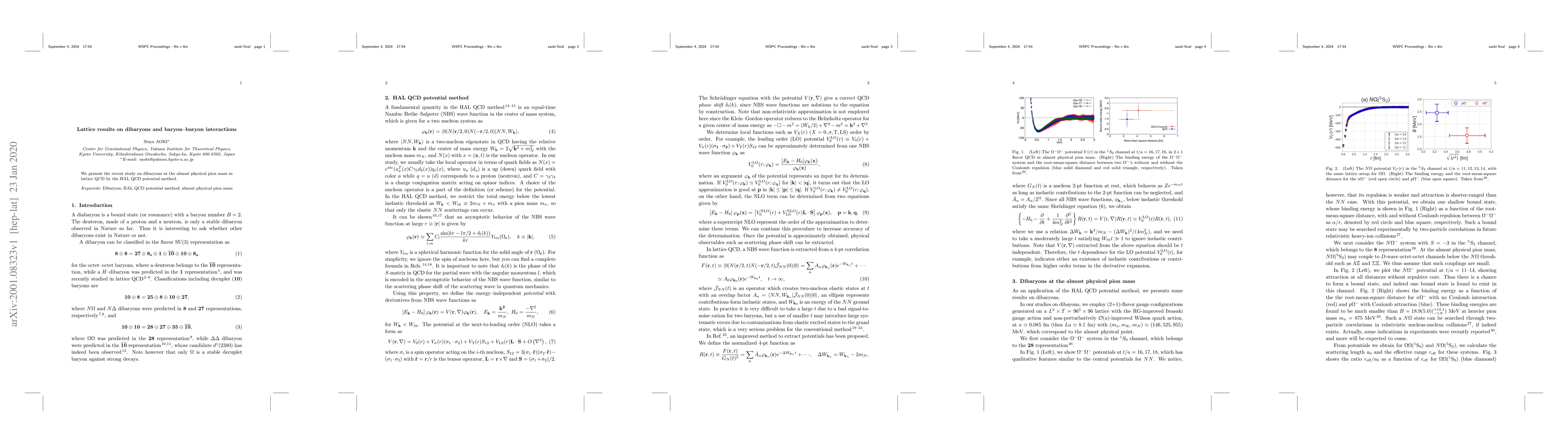 Thumbnail for Lattice results on dibaryons and baryon--baryon interactions